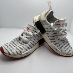 ADIDAS EH3201 SHOES SIZE 8 MENS RUNNING NMD TOYKO R1 WHITE RED BLACK MESH   