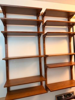 Midcentury Mounted Wall Shelves