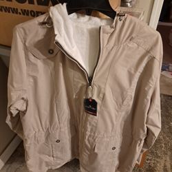 Ladies St. John's Bay Suze X-Large Reversible Linun Coat-$80.00