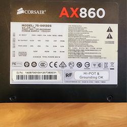 Corsair AX860 860W 80+ Platinum Fully Modular ATX Power Supply - Excellent Condition!
