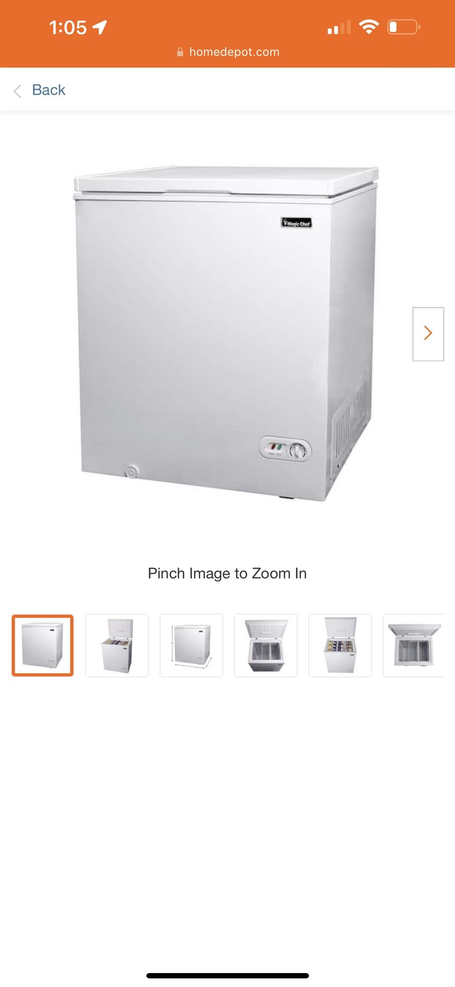 Magic Chef Chest Freezer 