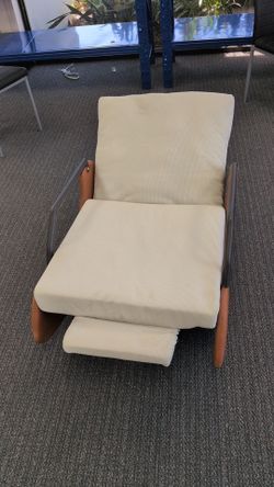 Modern Corduroy Rocking Chair with Footrest