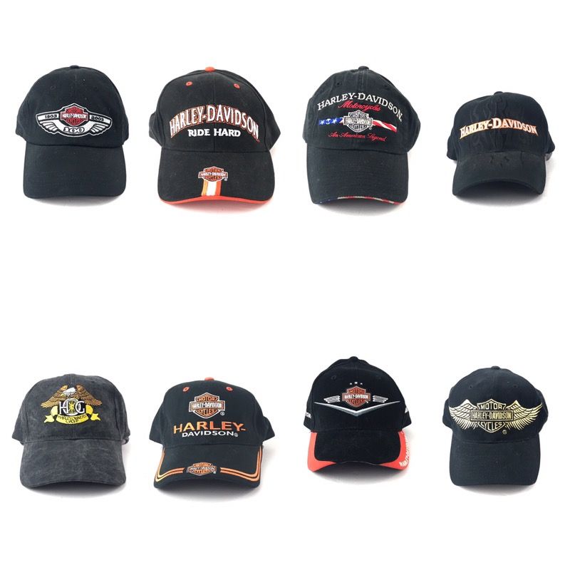 Harley Davidson Motorcycle Trucker Caps Ball Cap Snap Back Hat Lot Of 8 New