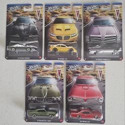 HOT WHEELS 2025 PONTIAC COMPLETE SET WITH CHASE