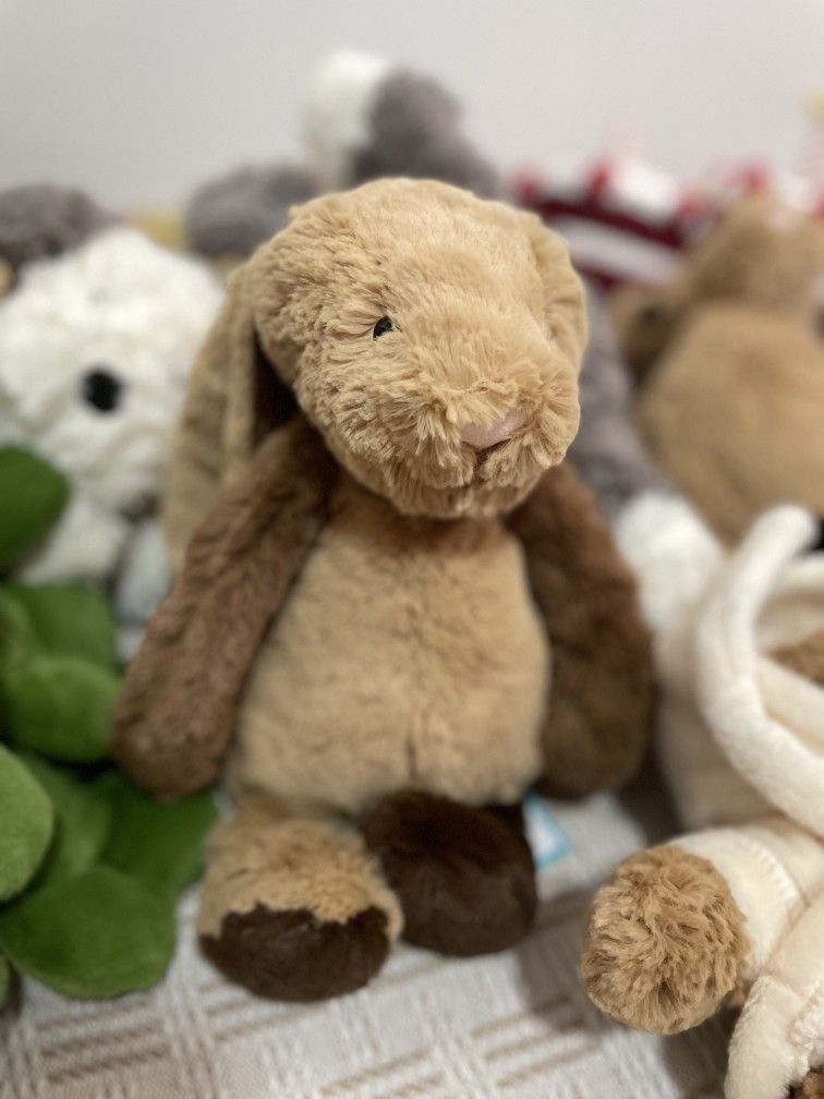 Jellycat Patchwork Bunny Brown BNWT
