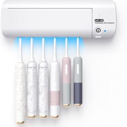 Toothbrush Holder Covers, VAPTEC Travel Toothbrush containers, Automatic Cleaning, with Built-in Fan, Bathroom Wall Mounted, Rechargeable, for All too