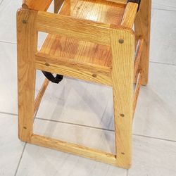 Solid Oak Child High Chair