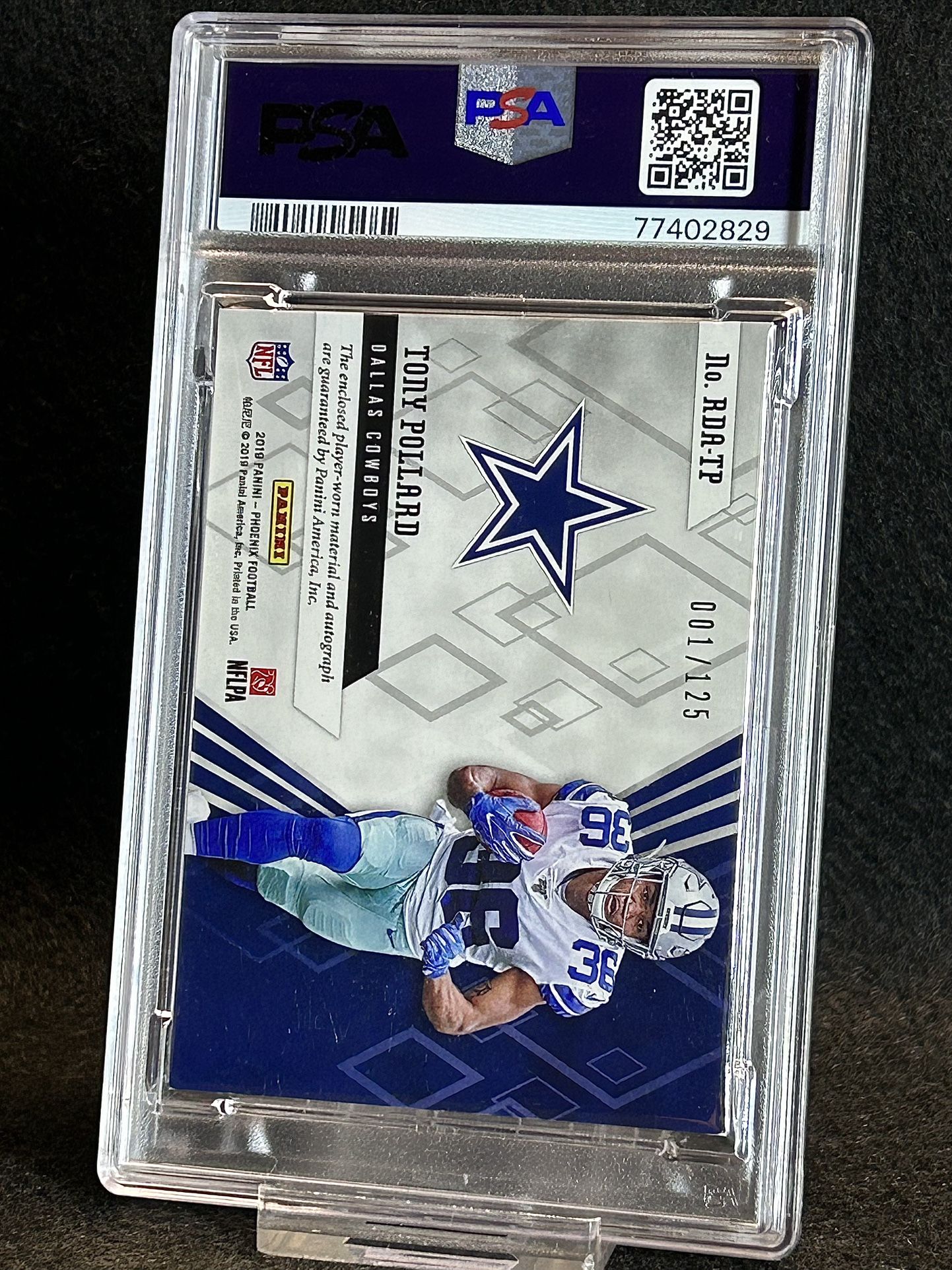 2019 Panini Phoenix Tony Pollard Rookie Auto Dual Jersey Orange 001/125 PSA  8 NM-MT Pop 1 - Dallas Cowboys for Sale in Santee, CA - OfferUp