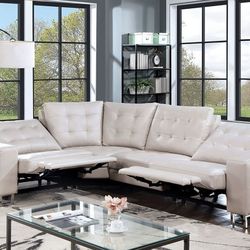 Abberton - Power Sectional - Beige🚨Finance&Delivery Available