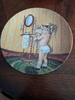 collector's plate titled "Amber" from "The Yesterday's Series" by artist Glenice