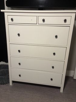 IKEA HEMNES 6-Drawer Dresser / Tall Chest (White Stain) - Assembled