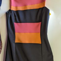 Vintage Maggie London Color Block Sleeveless Dress