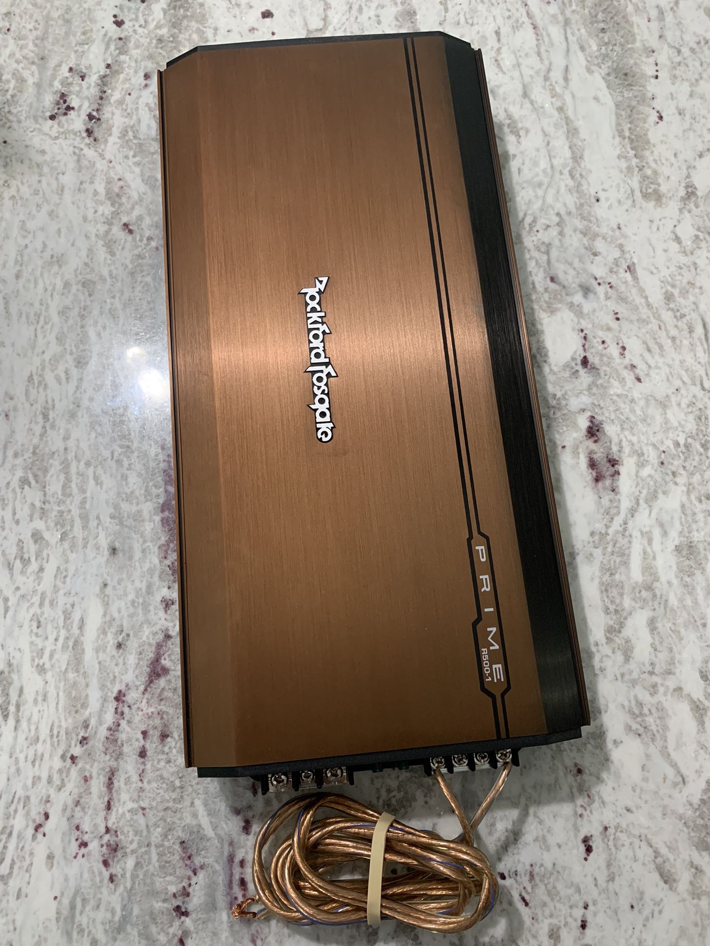 Rockford Fosgate Prime R500-1 Amplifier + Amp Cables for Sale in
