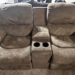 Brown Microfiber Couch