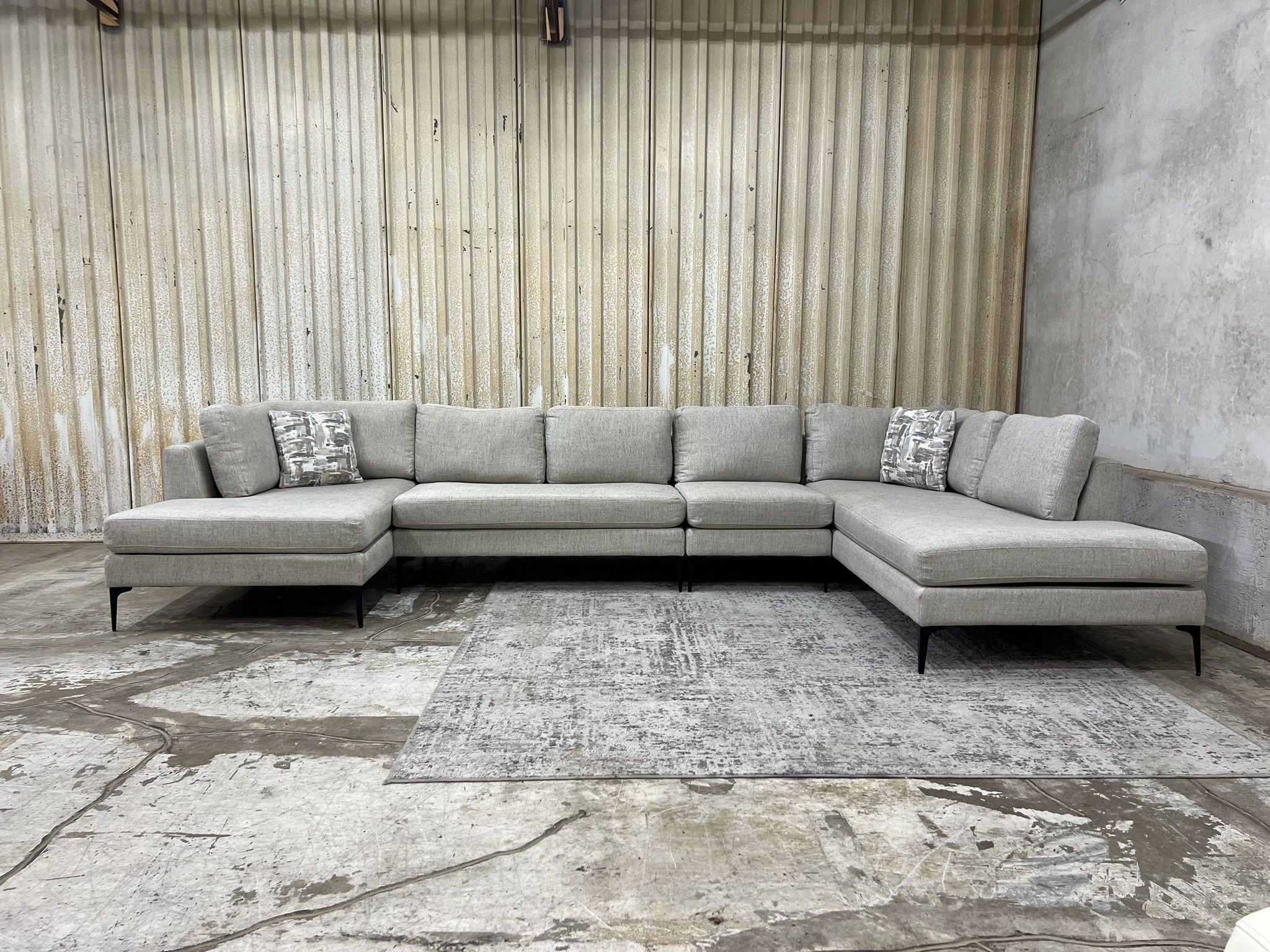 Modern Sectional Sofa Double Chaise Couch