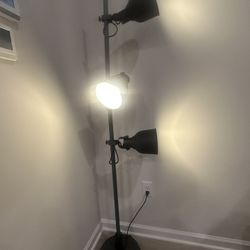 Floor Lamp with 3-spotlights, Dark Gray 