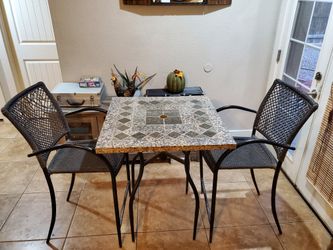 Small Bar Top Table And 2 Chairs 