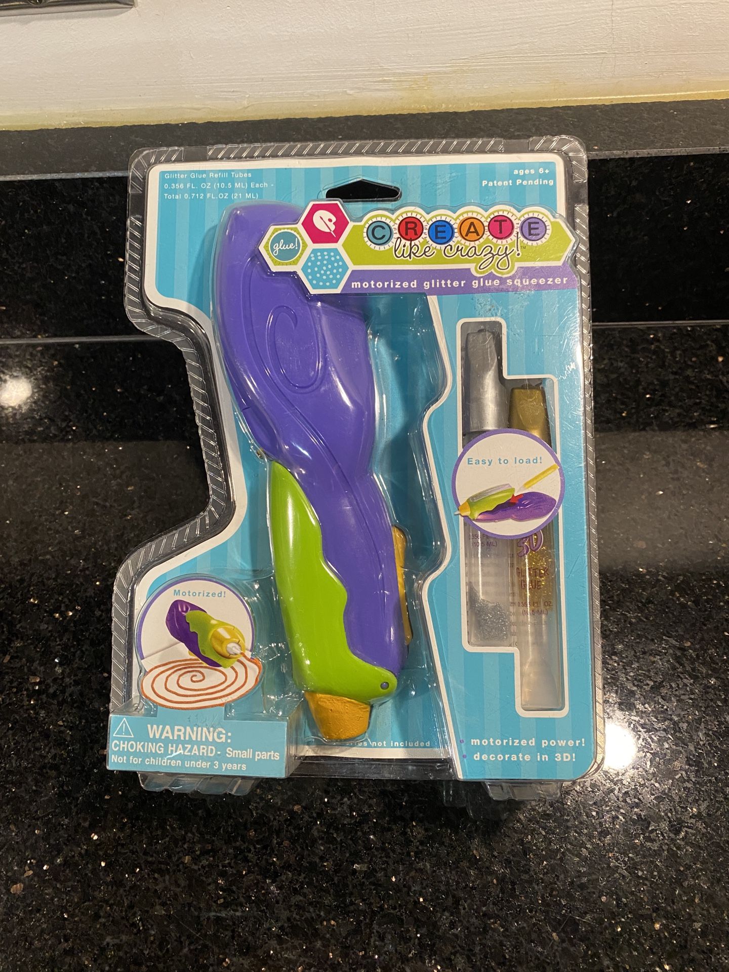 Create Like Crazy Motorized Glitter Glue Squeezer Decorate in 3D Easy to Load