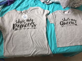 Brand new. Matching shirts for mom & kid