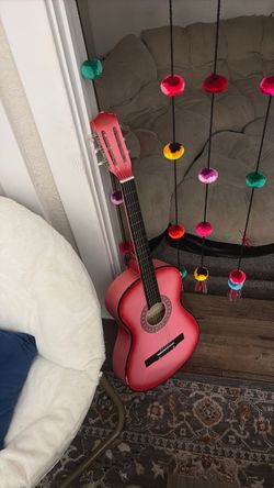 Pink guitar