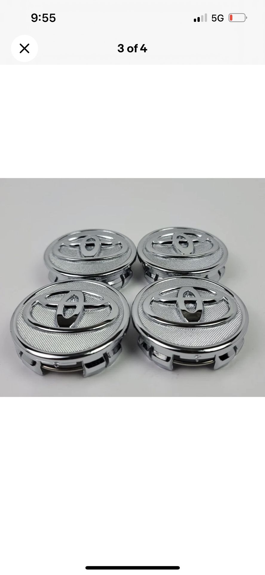Set Of 4 Fits Toyota Rim Center Caps For Corolla/Prius 57mm