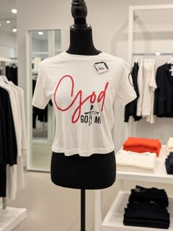 White Graphic Crop T-Shirt