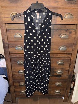 Black and White Polka Dot Sleeveless Dress