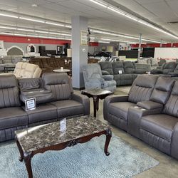 Double Reclining Sofa And Love Seat Combo On Sale Now ‼️