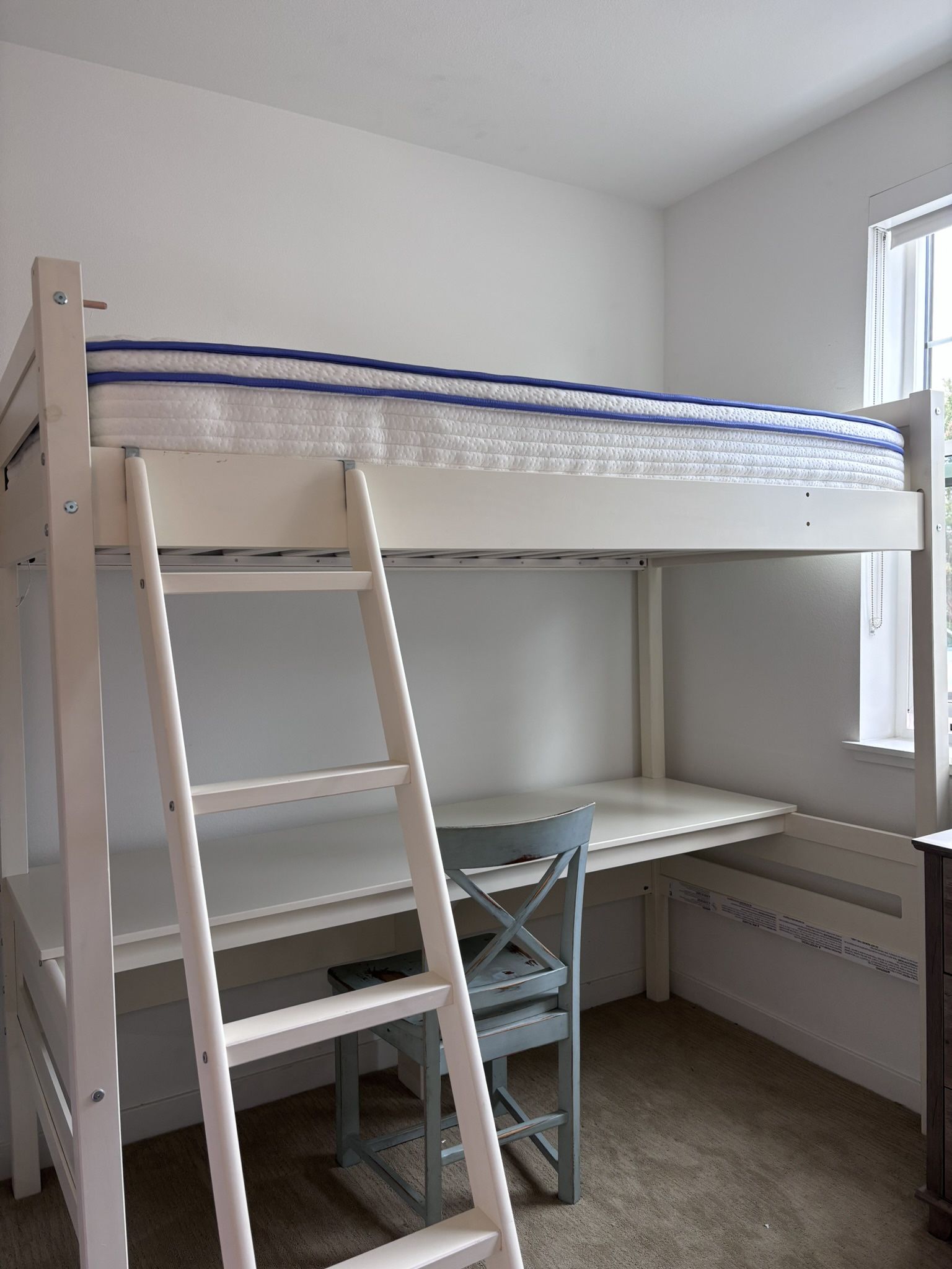 Wooden Bunk Bed With Desk And Chair
