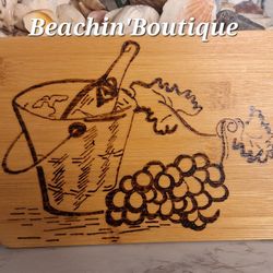 Wine Lovers Cutting Charcuterie Board 
