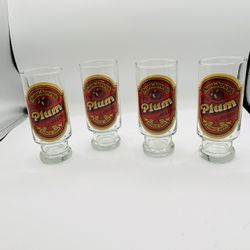 1980s Vintage Aunt Jenny’s Plum Jelly Glasses Tumblers Set Of 4