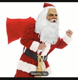SANTA CLAUSE COSTUME XMAS CHRISTMAS MASK PARTY PROP  ;^@