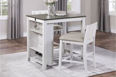 3 PIECE COUNTER HEIGHT TABLE SET NO CREDIT NEED100 DAYS SAME AS CASH 