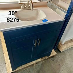 30in Bathroom Vanity With Top And Faucet