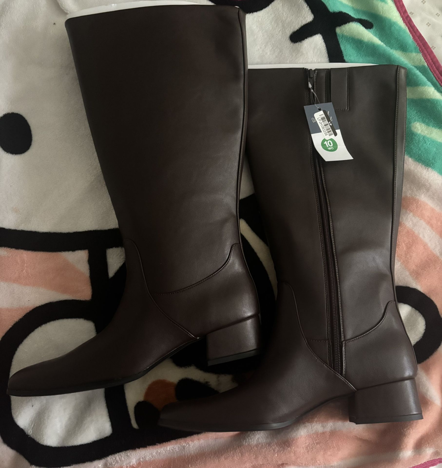 Dark Chocolate Brown boots (10wide)