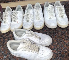 Nike Air Force 1 White – Men’s 10.5 – 4 Pairs – $30-$45 Each / $110 Bundle