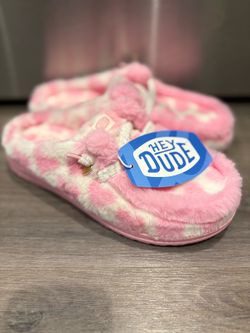 Hey Dude Wendy Slippers Hearts pink/white