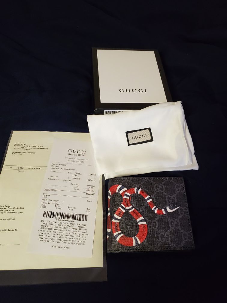 Authentic Gucci wallet supreme black