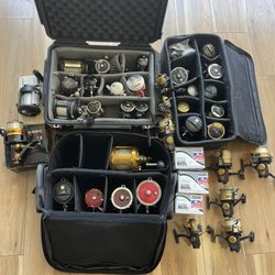 AVET Penn, Newell, penn international, Shimano, TLd,  Lots of fishing reels 