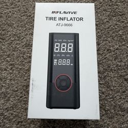 Tire Inflator Portable Air Compressor, Cordless Air Pump for Car Tires with Pressure Gauge, Battery Power Bike Tire Pump, 150PSI Portable Tire Inflato