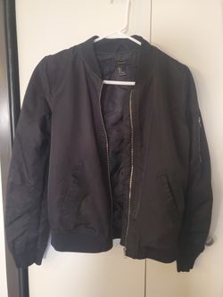 Forever 21 Black Bomber Jacket Women's Small