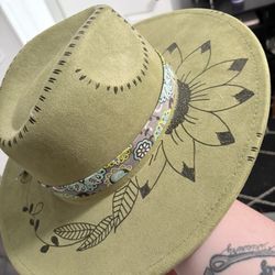 Western Engraved Cowgirl Hat 
