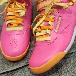 
REEBOK FREESTYLE PINK/ORANGE M46777 YOUTH SHOES SNEAKER