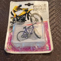 Vintage Ridge Rider PURPL Mongoose Mountain Bike Diecast Metal 1986 1/24 Bicycle