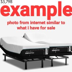 Tempur Pedic Split CA KING Cloud Mattresses And Ergonomic Massge Power Bases