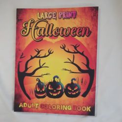 Large Print Halloween Coloring Book 