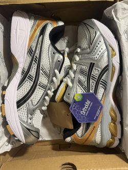 White And Gold ASICS 