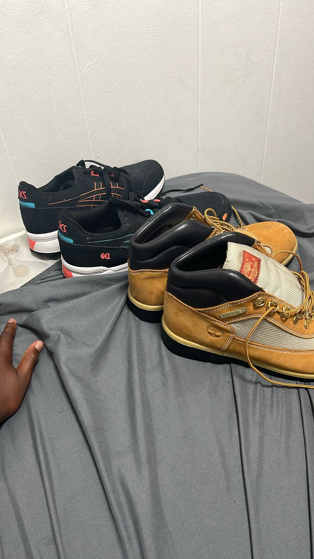 Timberlans And Asic Gel For Sale No Box Sorry.