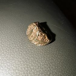 14k GOLD ST BENEDICT HAND MADE JUMBO RING