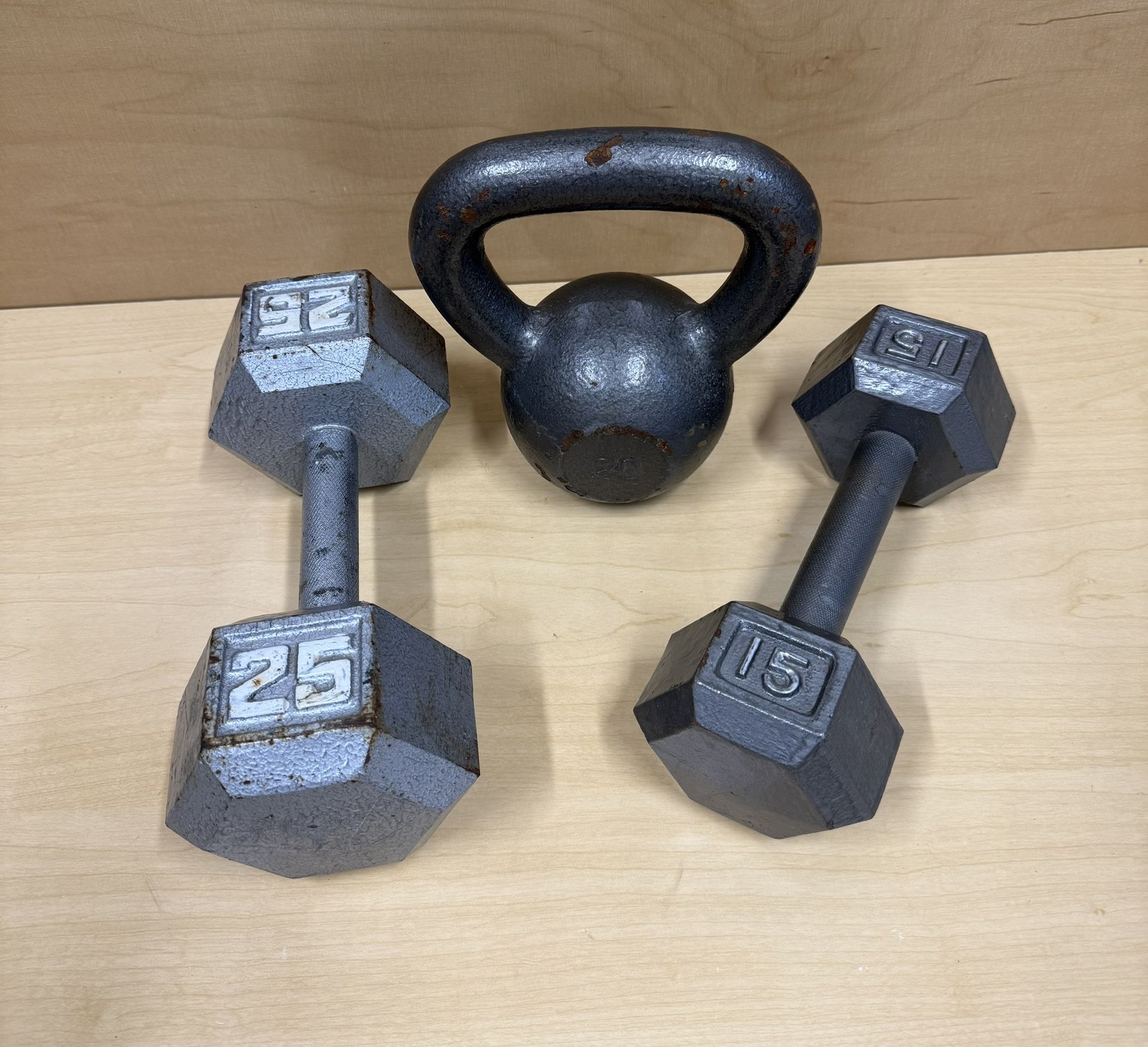 60 Pounds Weights Dumbbells Kettlebell